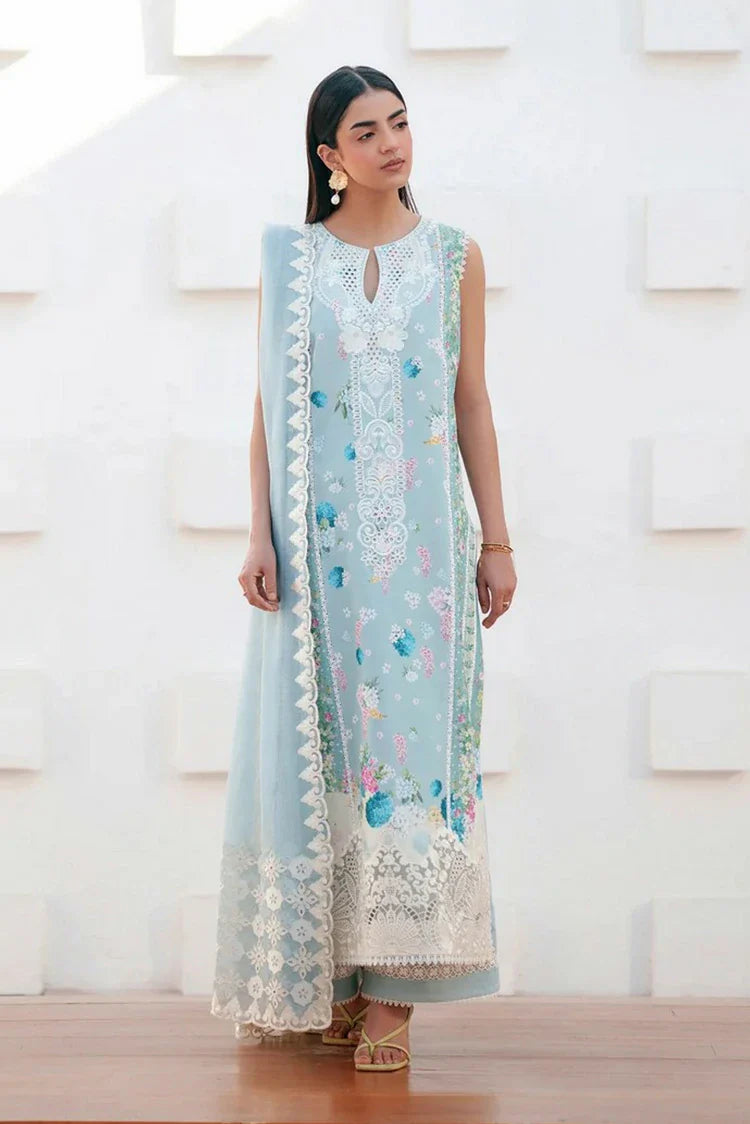 Picture of Afrozeh - Sunspell Embroidered Lawn Collection - 1202-Rosyra - Unstitched - Available at Raja Sahib