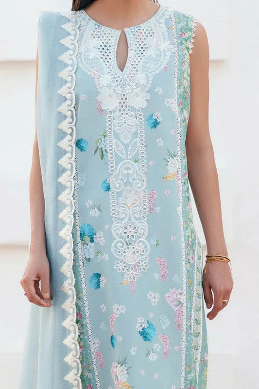 Picture of Afrozeh - Sunspell Embroidered Lawn Collection - 1202-Rosyra - Unstitched - Available at Raja Sahib