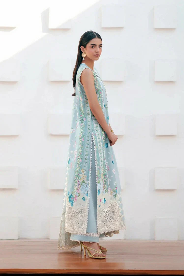 Picture of Afrozeh - Sunspell Embroidered Lawn Collection - 1202-Rosyra - Unstitched - Available at Raja Sahib