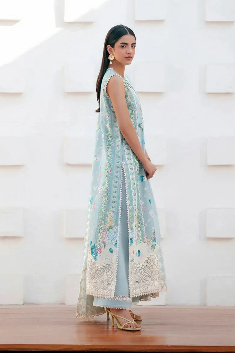 Picture of Afrozeh - Sunspell Embroidered Lawn Collection - 1202-Rosyra - Unstitched - Available at Raja Sahib