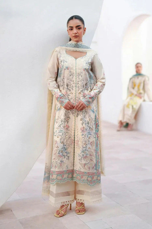 Picture of Afrozeh - Sunspell Embroidered Lawn Collection - 1206-Nurelle - Unstitched - Available at Raja Sahib