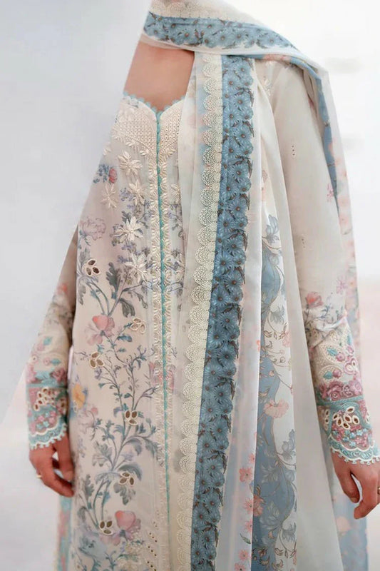 Picture of Afrozeh - Sunspell Embroidered Lawn Collection - 1206-Nurelle - Unstitched - Available at Raja Sahib