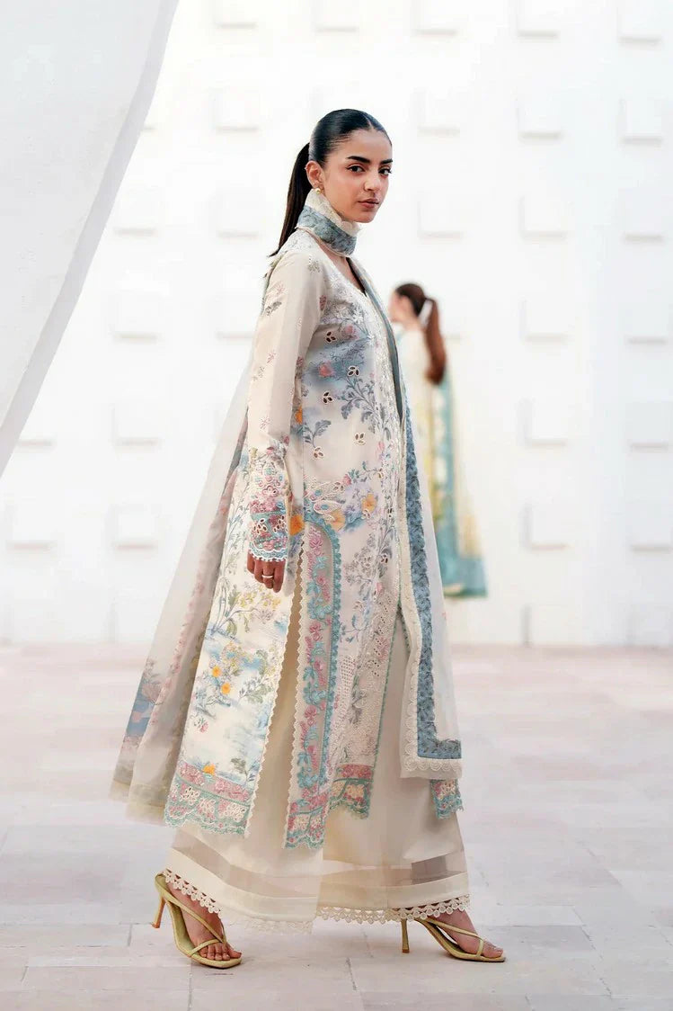 Picture of Afrozeh - Sunspell Embroidered Lawn Collection - 1206-Nurelle - Unstitched - Available at Raja Sahib