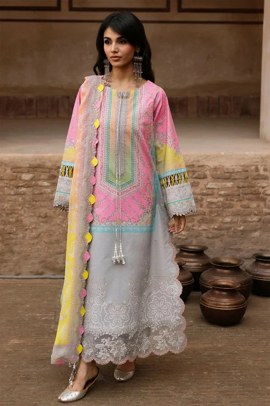 Picture of Charizma - Chunri Embroidered Lawn Vol 1 - CHN6-01 - Unstitched - Available at Raja Sahib