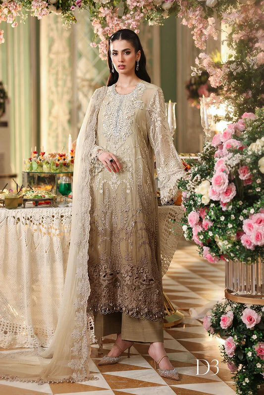Maria B - Tea Affair Chiffon Collection - Design 03 - Unstitched