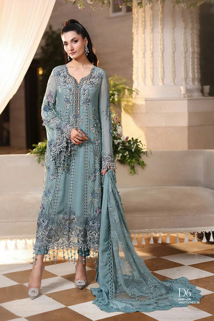 Picture of Maria B - Tea Affair Chiffon Collection - Design 06 - Unstitched - Available at Raja Sahib