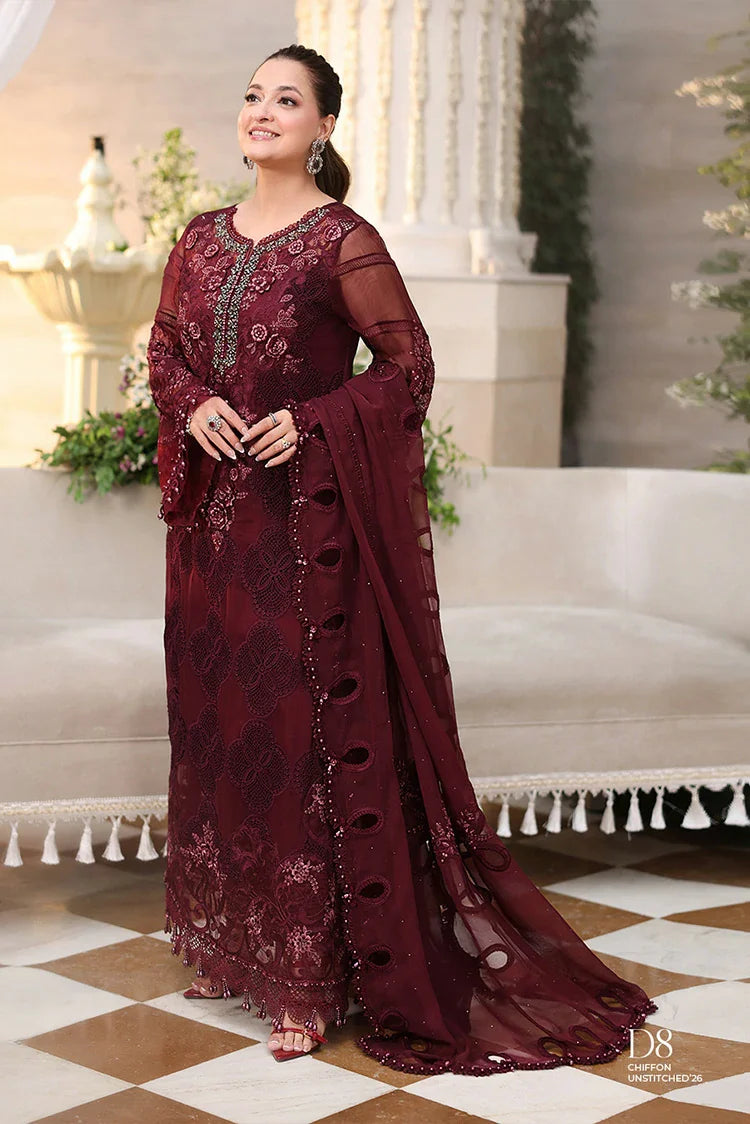 Picture of Maria B - Tea Affair Chiffon Collection - Design 08 - Unstitched - Available at Raja Sahib