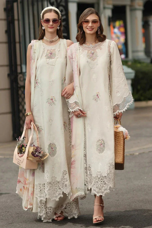 Picture of Noor by Saadia Asad - Noor Luxe Chikankari - Design 02 - Unstitched - Available at Raja Sahib