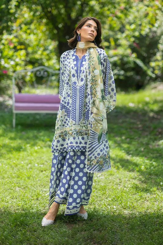 Picture of Elaf - Bridgerton Prints - EPB-5A VIOLETTE - Unstitched - Available at Raja Sahib