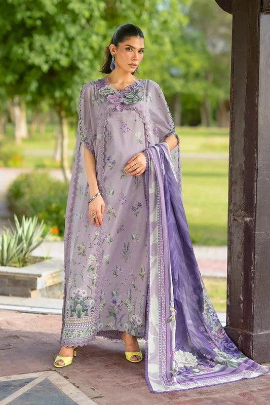 Picture of Elaf - Bridgerton Prints - EPB-6A LILAC GARDEN - Unstitched - Available at Raja Sahib