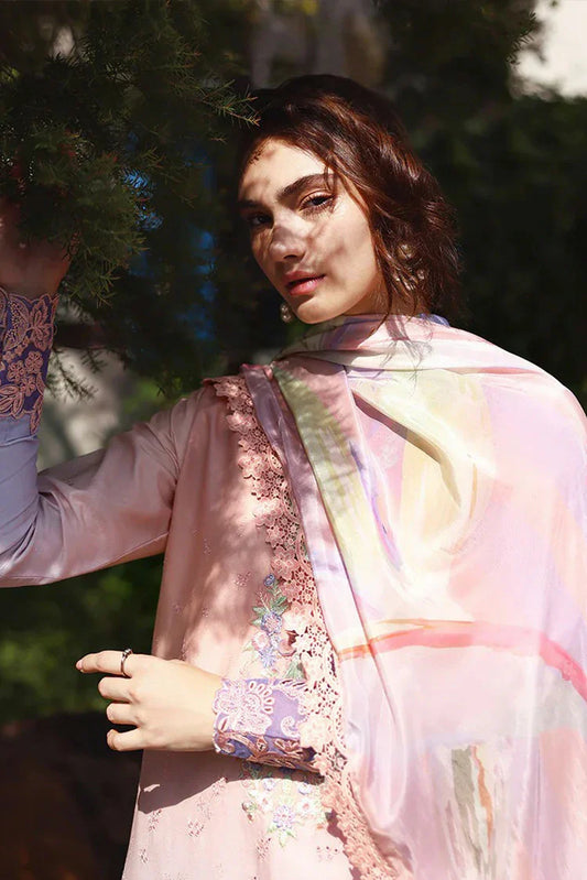 Picture of Mushq - Solace Ombre Chikankari - 01-Morning Veil - Unstitched - Available at Raja Sahib