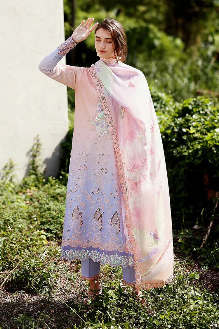 Picture of Mushq - Solace Ombre Chikankari - 01-Morning Veil - Unstitched - Available at Raja Sahib