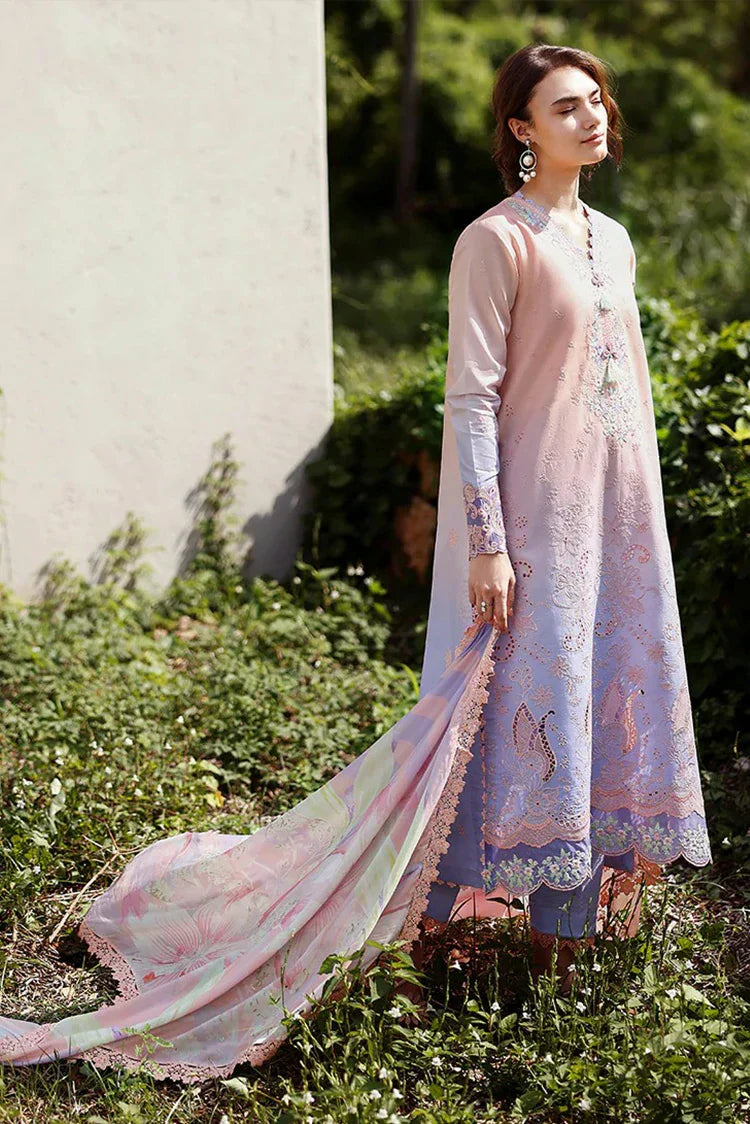Picture of Mushq - Solace Ombre Chikankari - 01-Morning Veil - Unstitched - Available at Raja Sahib