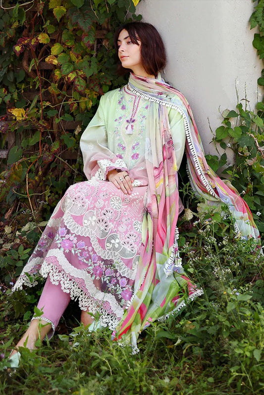 Picture of Mushq - Solace Ombre Chikankari - 04-Petal Pull - Unstitched - Available at Raja Sahib