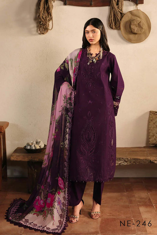 Picture of Nureh - Raha Embroidered Lawn Doria Collection Vol 2 - NE-246 - Unstitched - Available at Raja Sahib