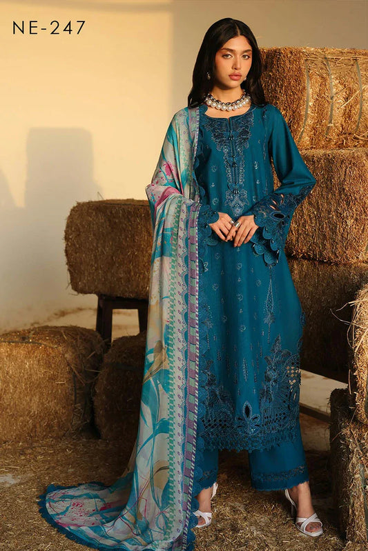 Picture of Nureh - Raha Embroidered Lawn Doria Collection Vol 2 - NE-247 - Unstitched - Available at Raja Sahib