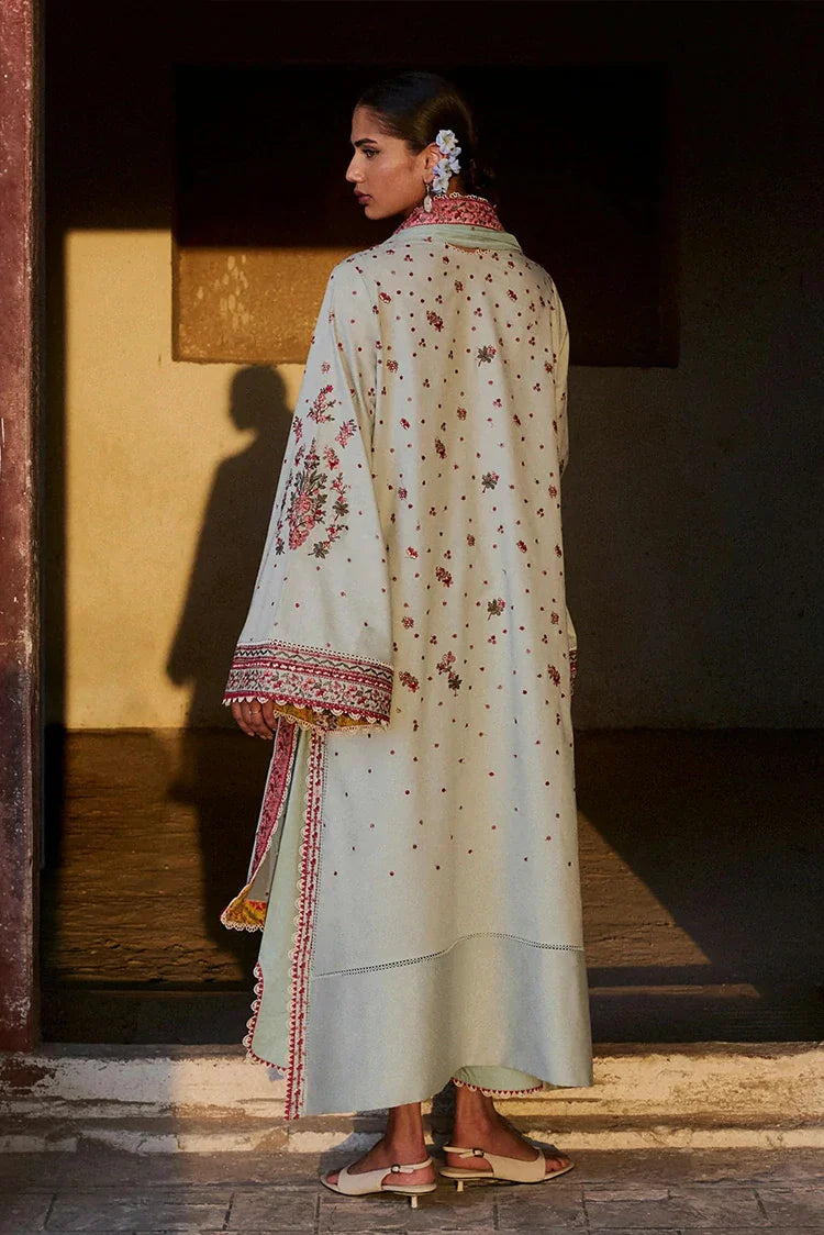 Picture of Hussain Rehar - Zan Spring Summer - D-103 Firuz - Unstitched - Available at Raja Sahib