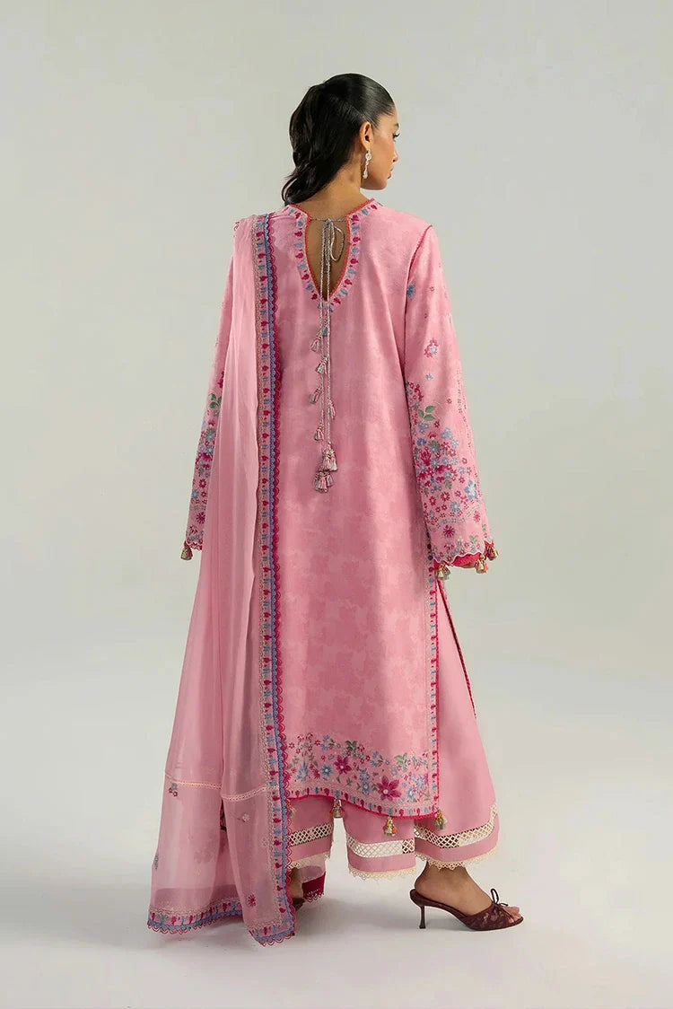 Picture of Hussain Rehar - Zan Spring Summer - D-106 Pembe - Unstitched - Available at Raja Sahib