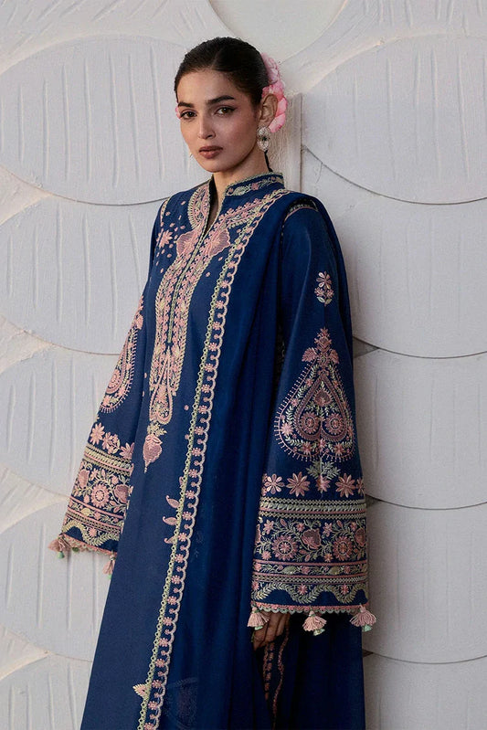 Picture of Hussain Rehar - Zan Spring Summer - D-107 Abi - Unstitched - Available at Raja Sahib