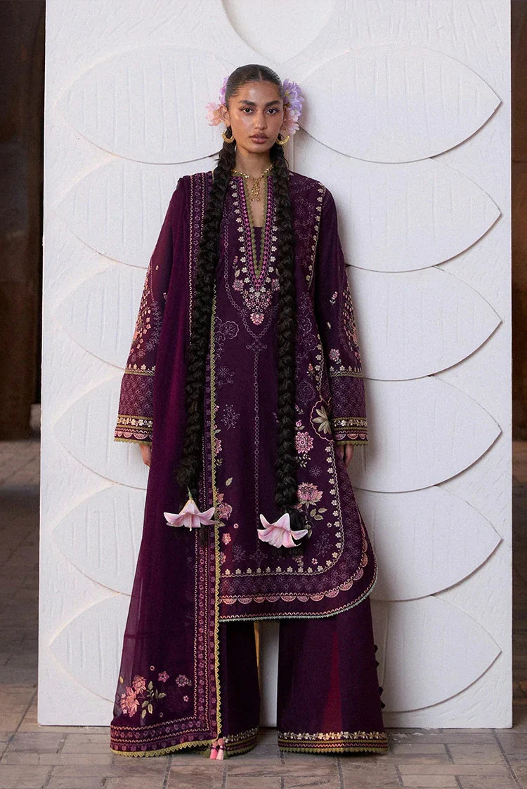 Picture of Hussain Rehar - Zan Spring Summer - D-110 Banafsh - Unstitched - Available at Raja Sahib
