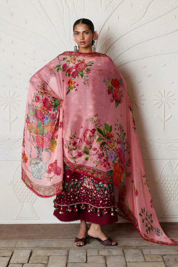 Picture of Hussain Rehar - Zan Spring Summer - D-78 Kestane - Unstitched - Available at Raja Sahib