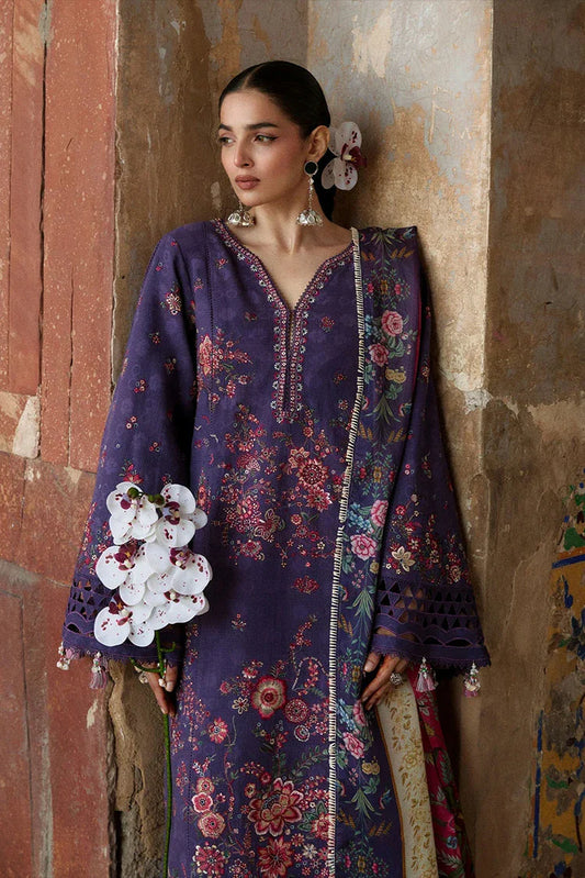 Picture of Hussain Rehar - Zan Spring Summer - D-96 Mor - Unstitched - Available at Raja Sahib