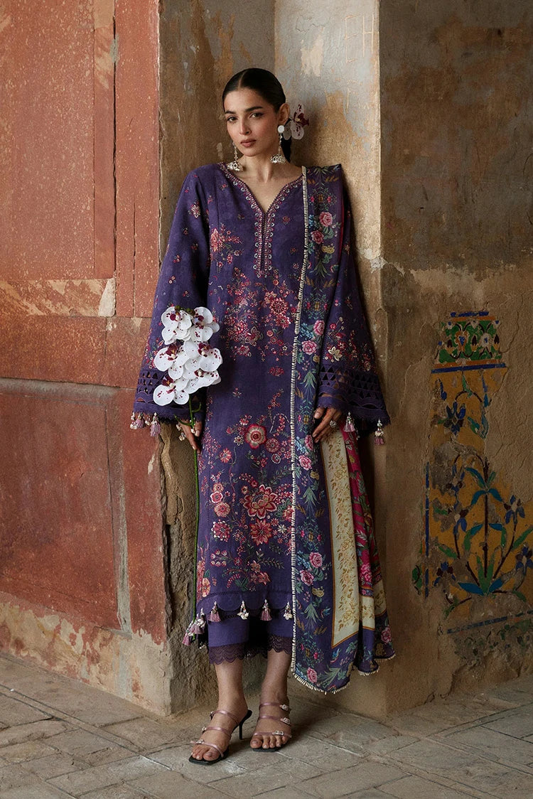 Picture of Hussain Rehar - Zan Spring Summer - D-96 Mor - Unstitched - Available at Raja Sahib