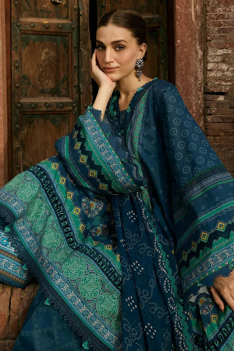 Picture of Kahf - Aangan Printed Chiffon Collection - KPS-1B SUMBUL - Unstitched - Available at Raja Sahib