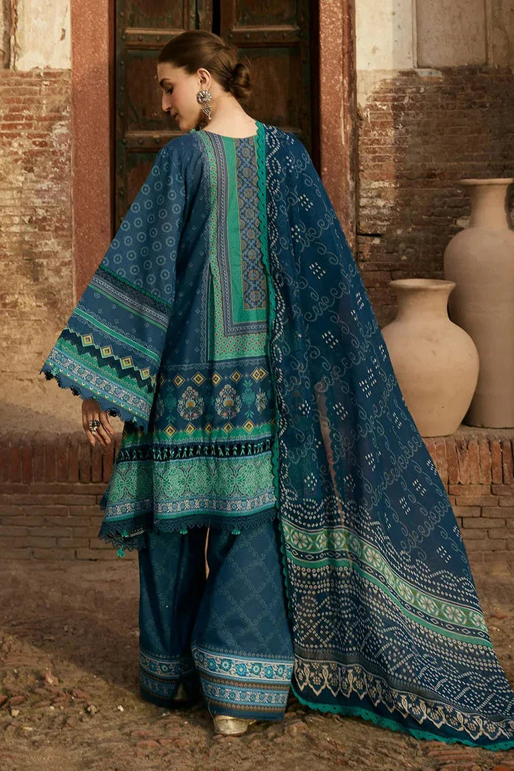 Picture of Kahf - Aangan Printed Chiffon Collection - KPS-1B SUMBUL - Unstitched - Available at Raja Sahib