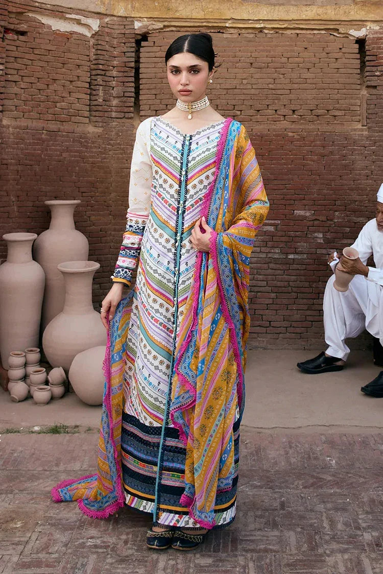Picture of Kahf - Aangan Printed Chiffon Collection - KPS-2A YASMEEN - Unstitched - Available at Raja Sahib