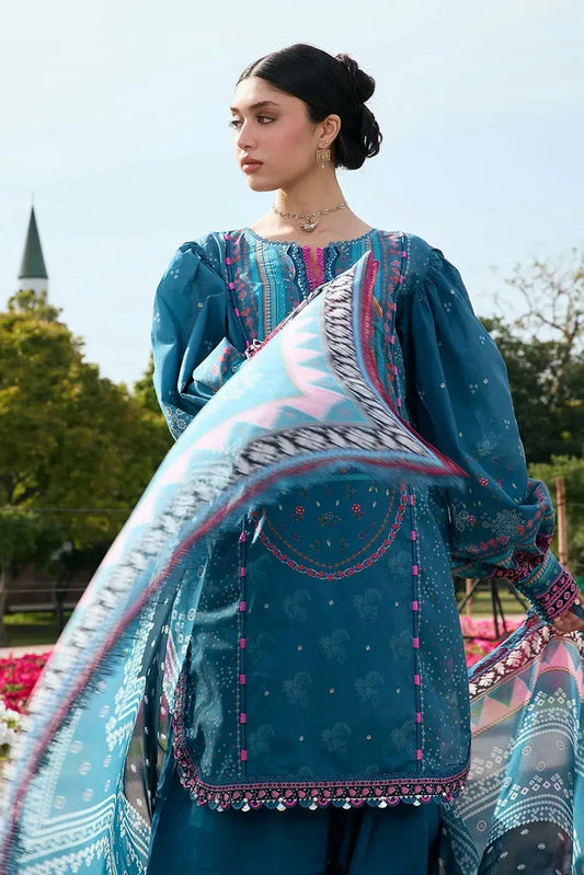 Picture of Kahf - Aangan Printed Chiffon Collection - KPS-4A FALAK ARA - Unstitched - Available at Raja Sahib