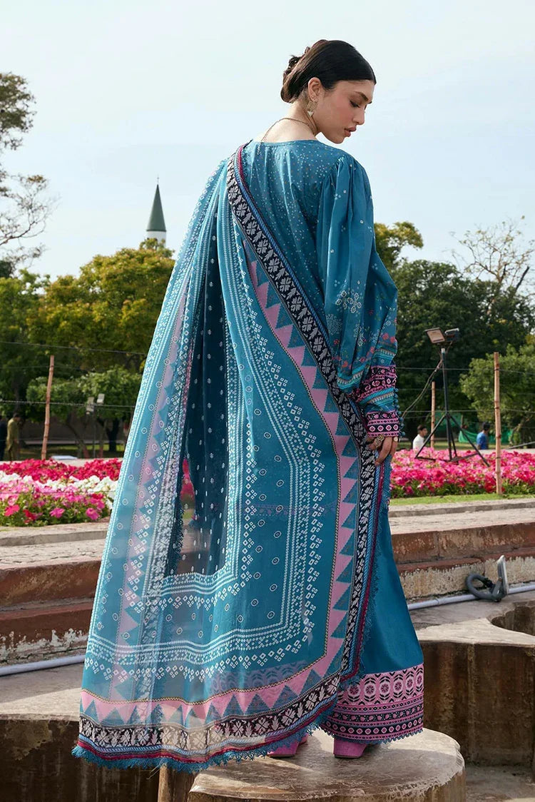 Picture of Kahf - Aangan Printed Chiffon Collection - KPS-4A FALAK ARA - Unstitched - Available at Raja Sahib