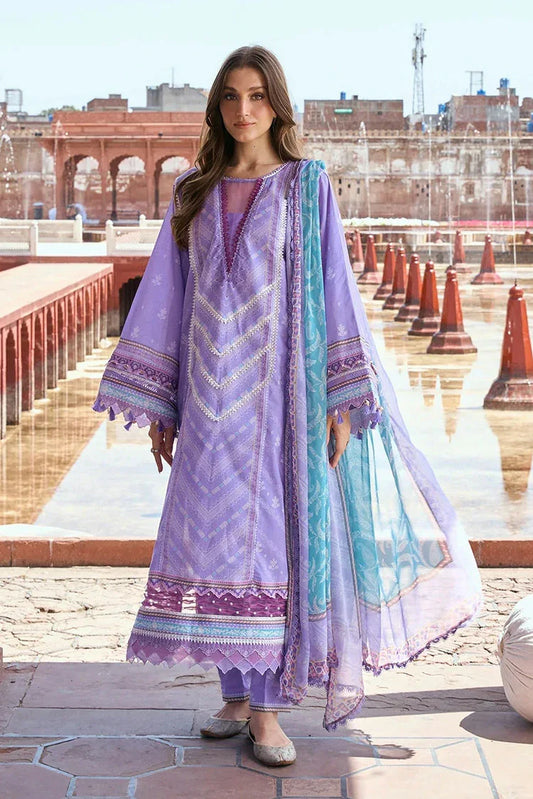 Picture of Kahf - Aangan Printed Chiffon Collection - KPS-6A NAJAM - Unstitched - Available at Raja Sahib