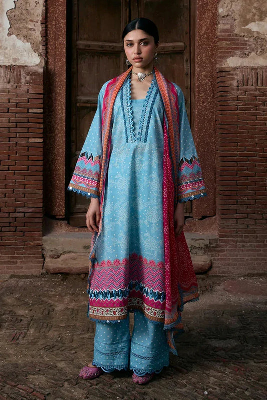 Picture of Kahf - Aangan Printed Chiffon Collection - KPS-7B SHABNAM - Unstitched - Available at Raja Sahib