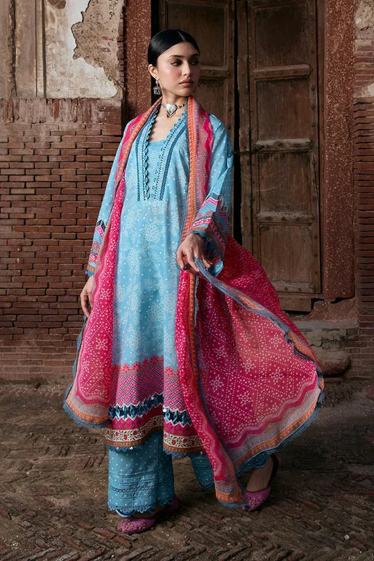 Picture of Kahf - Aangan Printed Chiffon Collection - KPS-7B SHABNAM - Unstitched - Available at Raja Sahib