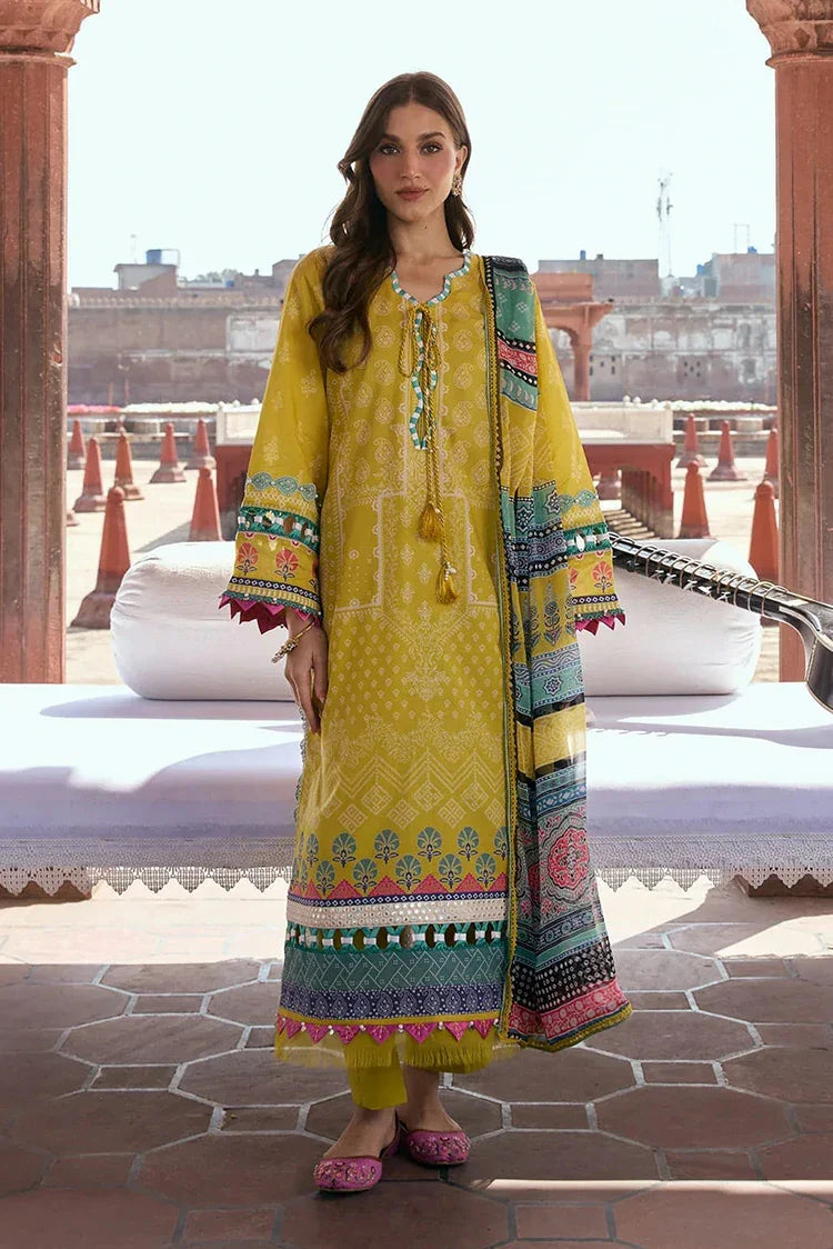 Picture of Kahf - Aangan Printed Chiffon Collection - KPS-8A ZARAFSHAN - Unstitched - Available at Raja Sahib