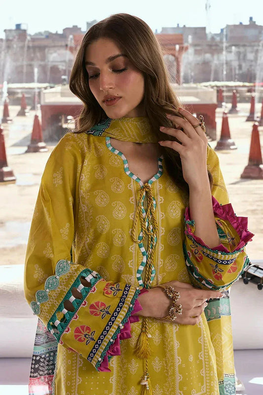 Picture of Kahf - Aangan Printed Chiffon Collection - KPS-8A ZARAFSHAN - Unstitched - Available at Raja Sahib