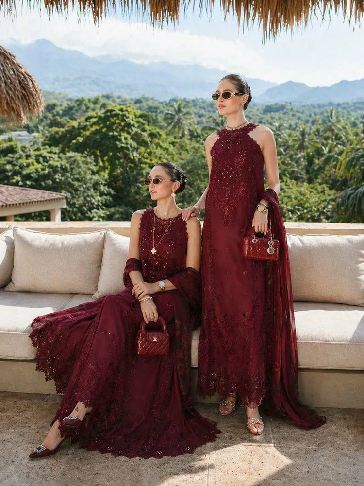 Picture of Noor by Saadia Asad - Noor Luxury Eid Schiffli Laserkari - Design 12 - Unstitched - Available at Raja Sahib