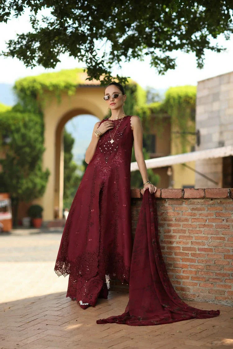 Picture of Noor by Saadia Asad - Noor Luxury Eid Schiffli Laserkari - Design 12 - Unstitched - Available at Raja Sahib