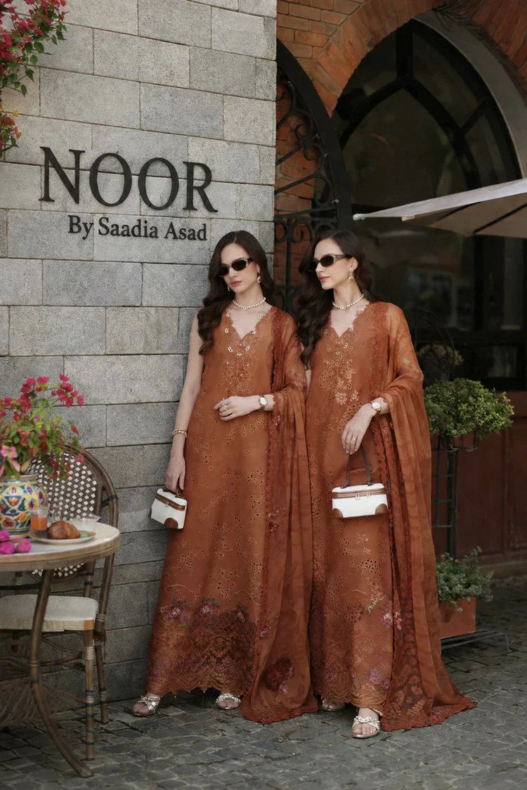 Picture of Noor by Saadia Asad - Noor Luxury Eid Schiffli Laserkari - Design 06 - Unstitched - Available at Raja Sahib