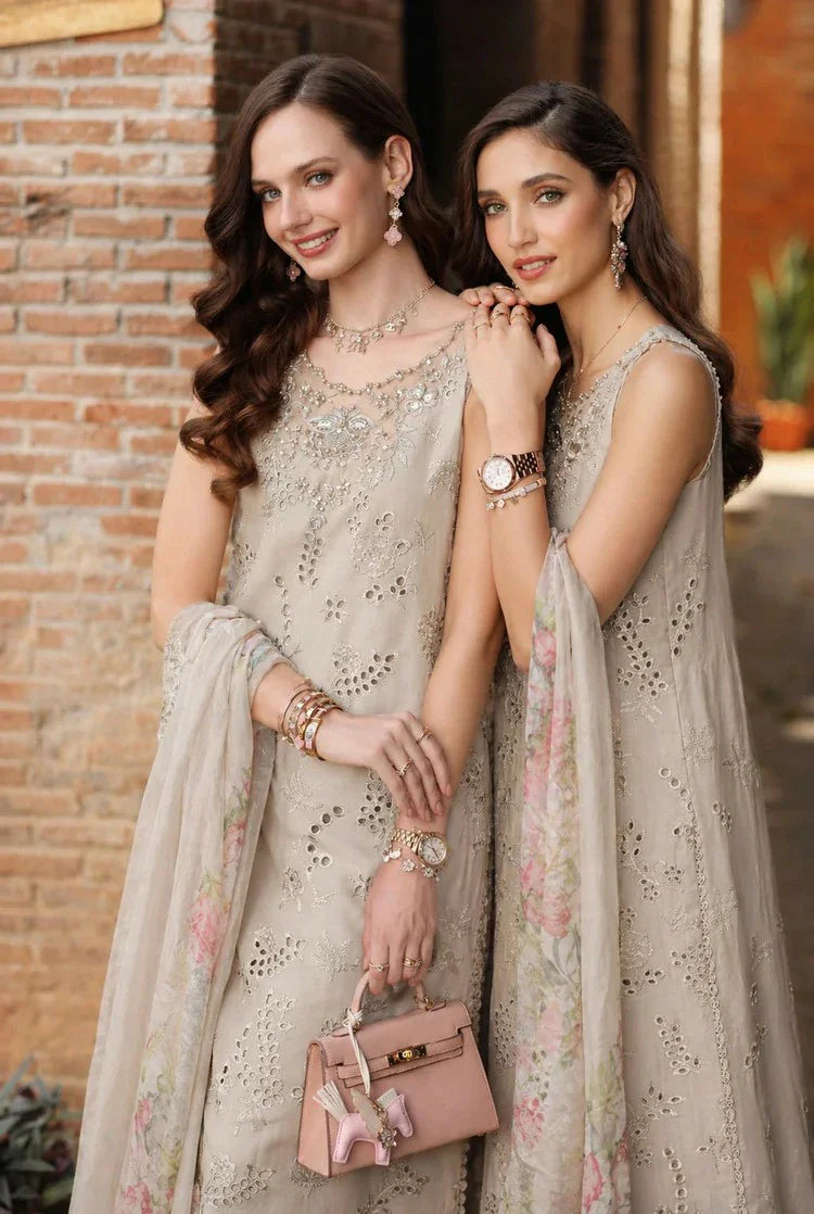 Picture of Noor by Saadia Asad - Noor Luxury Eid Schiffli Laserkari - Design 07 - Unstitched - Available at Raja Sahib