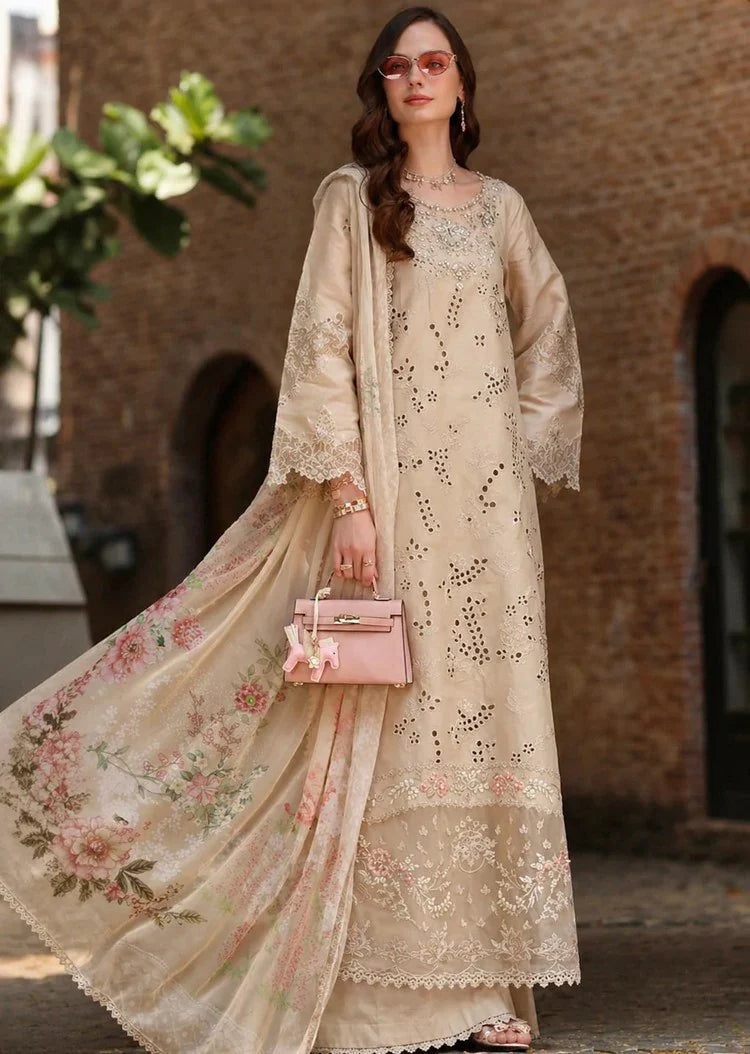 Picture of Noor by Saadia Asad - Noor Luxury Eid Schiffli Laserkari - Design 07 - Unstitched - Available at Raja Sahib