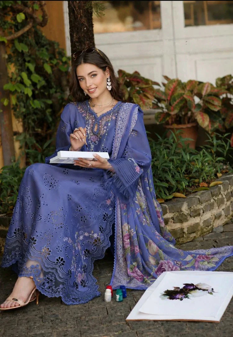 Picture of Noor by Saadia Asad - Noor Luxury Eid Schiffli Laserkari - Design 09 - Unstitched - Available at Raja Sahib