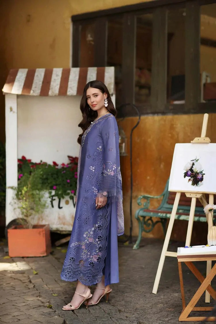 Picture of Noor by Saadia Asad - Noor Luxury Eid Schiffli Laserkari - Design 09 - Unstitched - Available at Raja Sahib