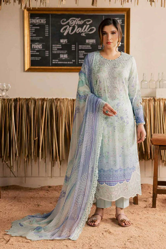 Nureh - Gardenia Embroidered and Printed Lawn Collection Vol 2 - NSG-215 - Unstitched