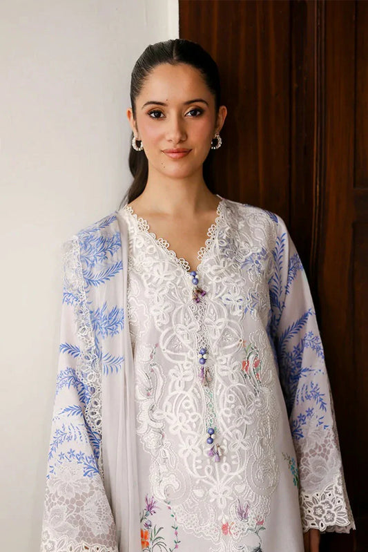 Picture of Roheenaz - Sunlit Tales Embroidered Edit - 12-Ivory Gleam - Unstitched - Available at Raja Sahib