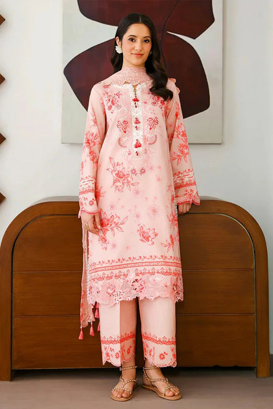 Picture of Roheenaz - Sunlit Tales Embroidered Edit - 06-Coral whisper - Unstitched - Available at Raja Sahib