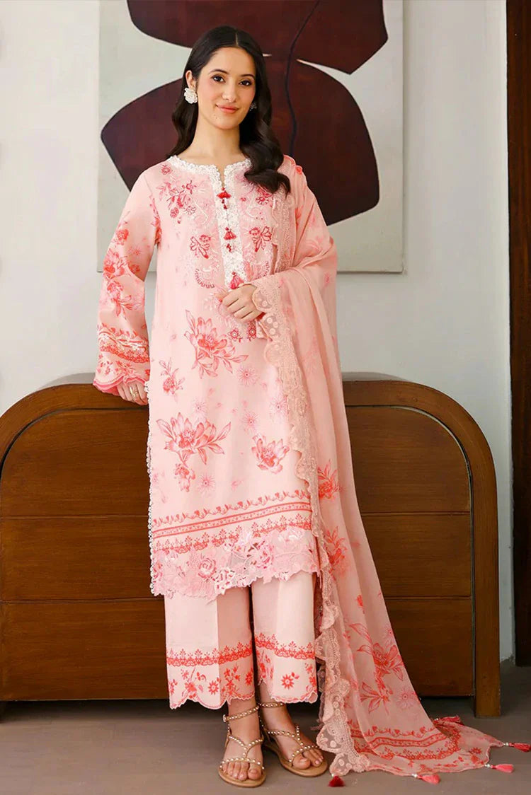 Picture of Roheenaz - Sunlit Tales Embroidered Edit - 06-Coral whisper - Unstitched - Available at Raja Sahib