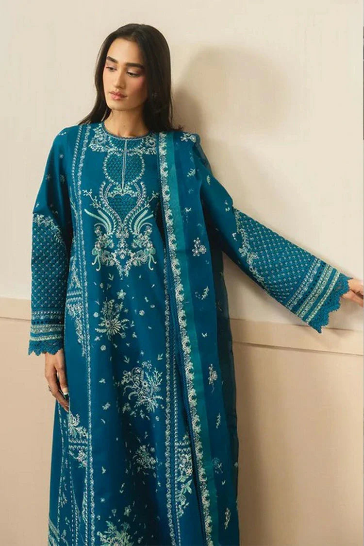 Picture of Ayzel - Whisper Embroidered Lawn Collection - 12310-OLIVE - Unstitched - Available at Raja Sahib