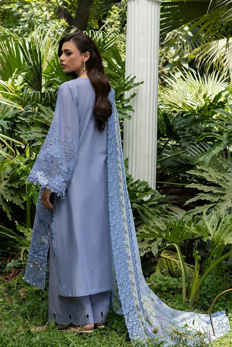Picture of Elaf - Luxury Lawn Unstitched Vol 2 - ELQ-2B LAVENDER LUXE - Unstitched - Available at Raja Sahib